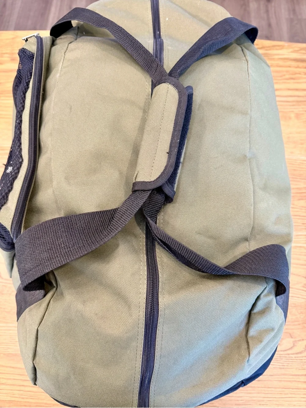 Rome Large Canvas Duffel Bag Travel Gym Weekender Carry On Green Black 26